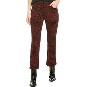 🪶rag & bone Womens Corduroy Animal Print Cropped Pants #207-G